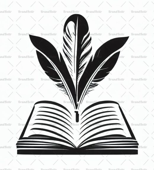 Offenes Buch und Feder